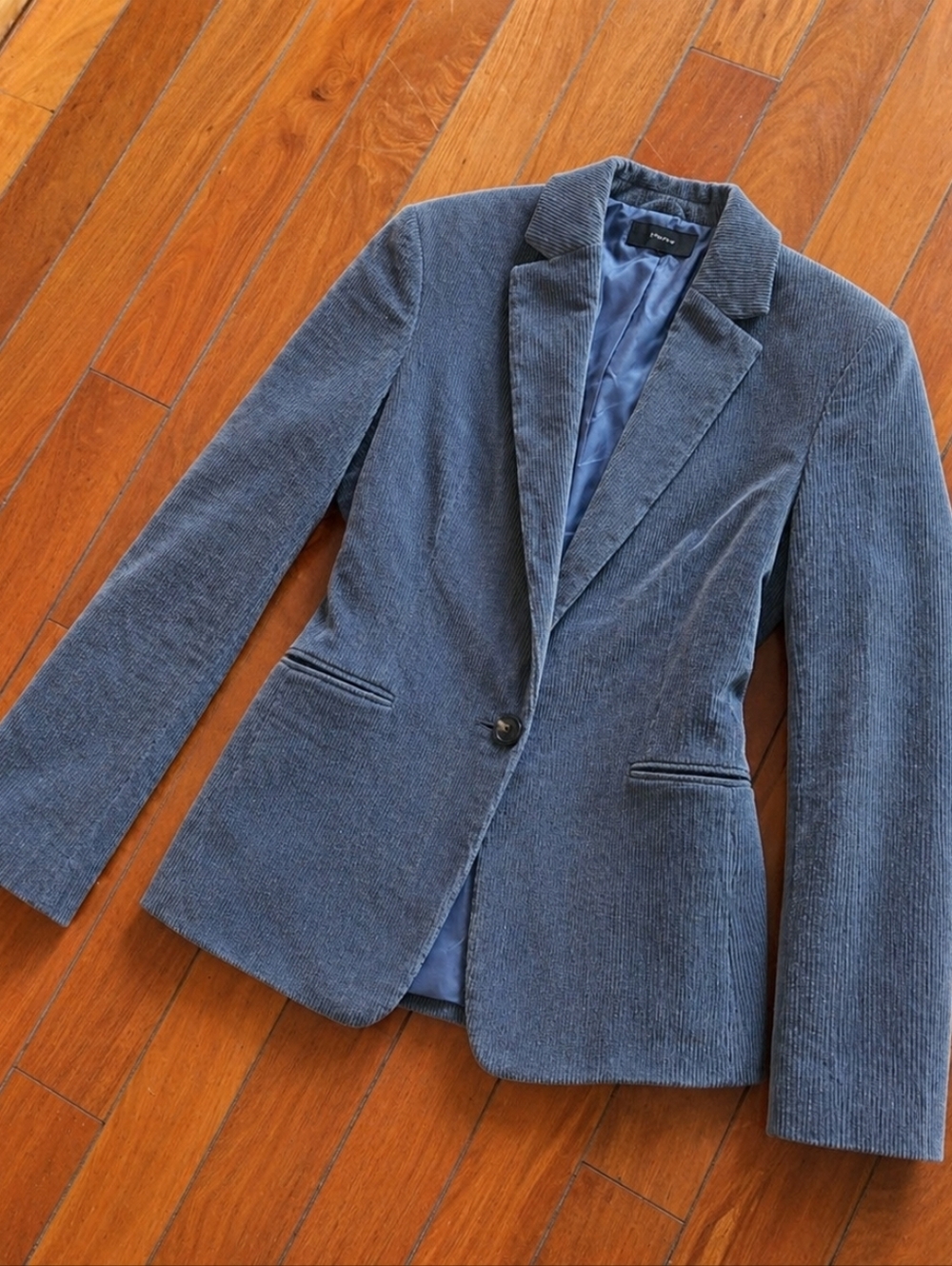 Theory Slate Blue Corduroy Blazer Jacket